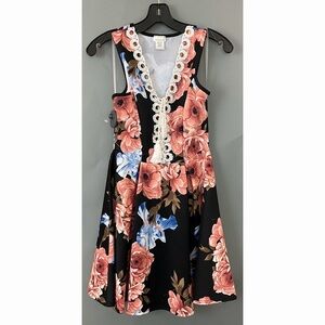 JACARANDA Flower Dress with White Tassel